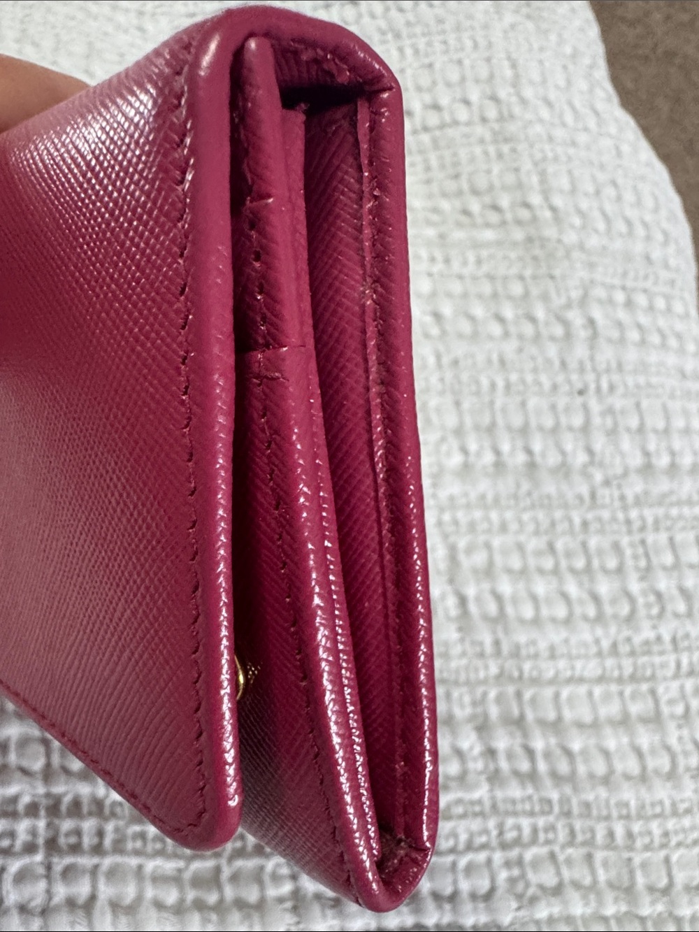 Prada Crossbody Wallet in Deep Pink with Gold Chain - Picture 4 of 6